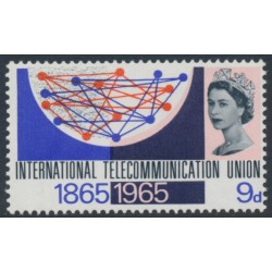GREAT BRITAIN - 1965 9d ITU, inverted watermark, no phosphor, MNH – SG # 683Wi