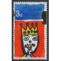 GREAT BRITAIN - 1966 3d Christmas, misplaced Queen’s head error, MNH – SG # 713 GREAT BRITAIN - 1966 3d Christmas, misplaced Queen’s head error, MNH – SG # 713