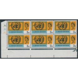 GREAT BRITAIN - 1965 3d UN, lake in Russia variety, MNH – SG # 681b