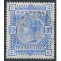 GREAT BRITAIN - 1883 10/- ultramarine QV, anchor watermark, used – SG # 183
