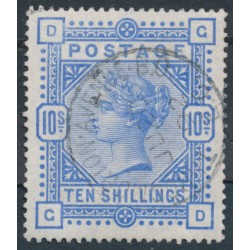 GREAT BRITAIN - 1883 10/- ultramarine QV, anchor watermark, used – SG # 183