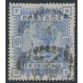 GREAT BRITAIN - 1884 10/- ultramarine QV, anchor watermark, used – SG # 183 GREAT BRITAIN - 1884 10/- ultramarine QV, anchor watermark, used – SG # 183