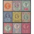 GREAT BRITAIN - 1887 ½d to 6d QV Jubilee set of 9, MH – SG # 197-208 GREAT BRITAIN - 1887 ½d to 6d QV Jubilee set of 9, MH – SG # 197-208