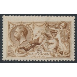 GREAT BRITAIN - 1915 2/6 yellow-brown Sea Horses (De La Rue), MNH – SG # 405 GREAT BRITAIN - 1915 2/6 yellow-brown Sea Horses (De La Rue), MNH – SG # 405
