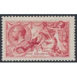 GREAT BRITAIN - 1913 5/- rose-carmine Sea Horses (Waterlow), MH – SG # 401 GREAT BRITAIN - 1913 5/- rose-carmine Sea Horses (Waterlow), MH – SG # 401