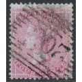 GREAT BRITAIN - 1856 4d carmine QV, Medium Garter, blue glazed paper, used – SG # 63 GREAT BRITAIN - 1856 4d carmine QV, Medium Garter, blue glazed paper, used – SG # 63