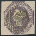 GREAT BRITAIN - 1854 6d dull lilac embossed QV, used – SG # 59Wi GREAT BRITAIN - 1854 6d dull lilac embossed QV, used – SG # 59Wi