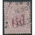 GREAT BRITAIN - 1883 6d on 6d lilac QV, Crown watermark, used – SG # 162 GREAT BRITAIN - 1883 6d on 6d lilac QV, Crown watermark, used – SG # 162