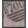 GREAT BRITAIN - 1875 2½d rosy mauve QV, Anchor watermark, plate 3, used – SG # 139 GREAT BRITAIN - 1875 2½d rosy mauve QV, Anchor watermark, plate 3, used – SG # 139