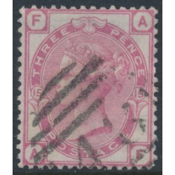 GREAT BRITAIN - 1874 3d rose QV, Spray of Rose watermark, plate 15, used – SG # 143