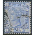 GREAT BRITAIN - 1881 2½d blue QV, crown watermark, plate 23, used – SG # 157 GREAT BRITAIN - 1881 2½d blue QV, crown watermark, plate 23, used – SG # 157