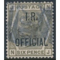 GREAT BRITAIN - 1882 6d grey QV, o/p I.R. OFFICIAL, used – SG # O4