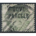 GREAT BRITAIN - 1883 9d dull green QV, o/p GOVT PARCELS, used – SG # O63 GREAT BRITAIN - 1883 9d dull green QV, o/p GOVT PARCELS, used – SG # O63