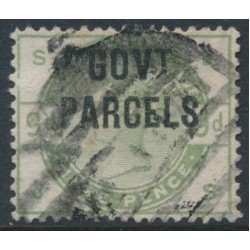 GREAT BRITAIN - 1883 9d dull green QV, o/p GOVT PARCELS, used – SG # O63
