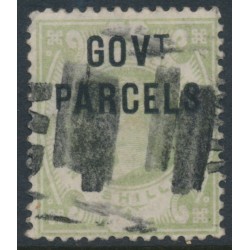 GREAT BRITAIN - 1890 1/- dull green QV, o/p GOVT PARCELS, used – SG # O68