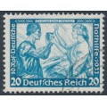 GERMANY - 1933 20+10pf blue Richard Wagner Opera, perf. 14:13, used – Michel # 505A