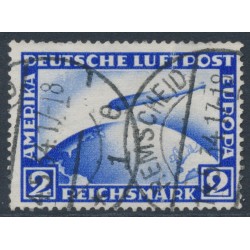 GERMANY - 1928 2RM ultramarine Graf Zeppelin, used – Michel # 423