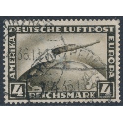 GERMANY - 1928 4RM black-brown Graf Zeppelin, used – Michel # 424