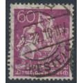 GERMANY - 1921 60pfg purple Blacksmith, network watermark, used – Michel # 184