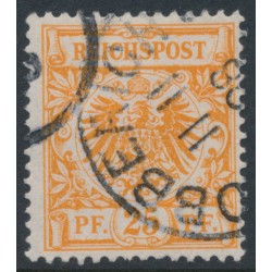 GERMANY - 1898 25pf deep orange Imperial Eagle, used – Michel # 49ba