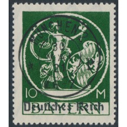 GERMANY - 1920 10Mk green Bavarian issue o/p DEUTSCHES REICH, used – Michel # 137I GERMANY - 1920 10Mk green Bavarian issue o/p DEUTSCHES REICH, used – Michel # 137I