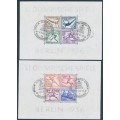 GERMANY - 1936 Berlin Olympics M/S set of 2, used – Michel # Block 5+6