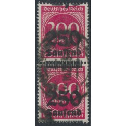 GERMANY - 1923 250Tausend on 200Mk red Numeral, misplaced o/p, used – Michel # 292 GERMANY - 1923 250Tausend on 200Mk red Numeral, misplaced o/p, used – Michel # 292