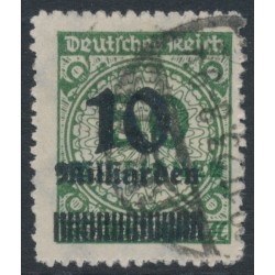 GERMANY - 1923 10Milliarden on 50Millionen Mk Numeral, rouletted, used – Michel # 336B GERMANY - 1923 10Milliarden on 50Millionen Mk Numeral, rouletted, used – Michel # 336B