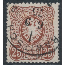 GERMANY - 1875 25pf reddish brown Imperial Eagle, used – Michel # 35a