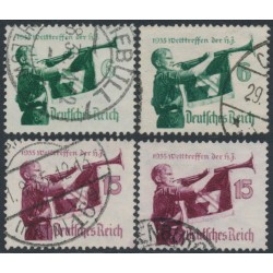 GERMANY - 1935 Youth sets of 2, both paper types, used – Michel # 584-585