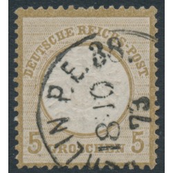 GERMANY - 1872 5Gr ochre-brown Large Shield, used – Michel # 22
