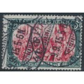 GERMANY - 1906 5Mk green/carmine DEUTSCHES REICH, used – Michel # 97AIb