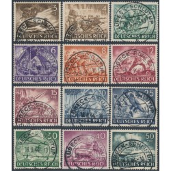 GERMANY - 1943 Wehrmacht Day set of 12, used – Michel # 831-842