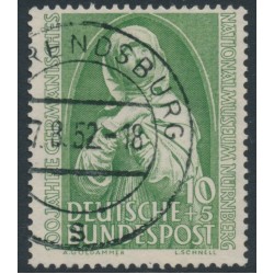 WEST GERMANY / BRD - 1952 10+5pf green Museum, used – Michel # 151