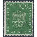 WEST GERMANY / BRD - 1953 10+5pf green Museum, used – Michel # 163