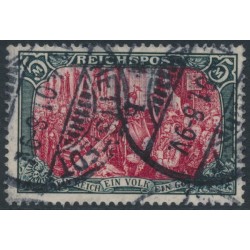 GERMANY - 1900 5Mk green/red REICHSPOST, type III, used – Michel # 66III GERMANY - 1900 5Mk green/red REICHSPOST, type III, used – Michel # 66III