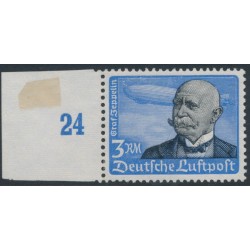 GERMANY - 1934 3Mk blue/black Airmail, horizontally ribbed gum, MH – Michel # 539y GERMANY - 1934 3Mk blue/black Airmail, horizontally ribbed gum, MH – Michel # 539y