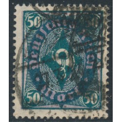 GERMANY - 1922 50Mk green/violet Posthorn, Vierpass watermark, used – Michel # 209Y GERMANY - 1922 50Mk green/violet Posthorn, Vierpass watermark, used – Michel # 209Y