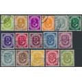 WEST GERMANY / BRD - 1951 Posthorns set of 16, used – Michel # 123-138