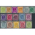 WEST GERMANY / BRD - 1951 Posthorns set of 16, used – Michel # 123-138
