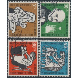 WEST GERMANY / BRD - 1956 Helfer der Menschheit set of 4, used – Michel # 1243-246