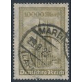GERMANY - 1923 10,000Mk olive Cologne Cathedral, used – Michel # 262b