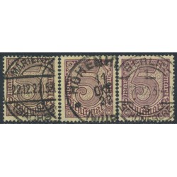 GERMANY - 1920 5Mk brown Official, all of the listed shades, used – Michel # D33a+D33b+D33c GERMANY - 1920 5Mk brown Official, all of the listed shades, used – Michel # D33a+D33b+D33c