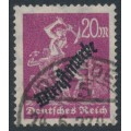 GERMANY - 1923 20Mk purple Miner o/p Dienstmarke, used – Michel # D75