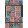 GERMANY - 1920 5pf to 5Mk Officials sets, used – Michel # D16-D33