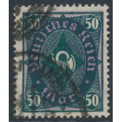 GERMANY - 1922 50Mk deep green/violet Posthorn, thin numerals, used – Michel # 209b GERMANY - 1922 50Mk deep green/violet Posthorn, thin numerals, used – Michel # 209b