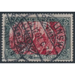 GERMANY - 1900 5Mk green/red REICHSPOST, type II, used – Michel # 66II GERMANY - 1900 5Mk green/red REICHSPOST, type II, used – Michel # 66II