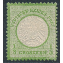 GERMANY - 1872 ⅓Gr yellow-green Large Shield, MH – Michel # 17a