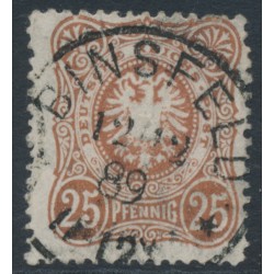 GERMANY - 1889 25pf yellow-brown Imperial Eagle, used – Michel # 43IIca