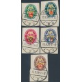 GERMANY - 1929 Coats of Arms Charity set of 5, used – Michel # 430-434